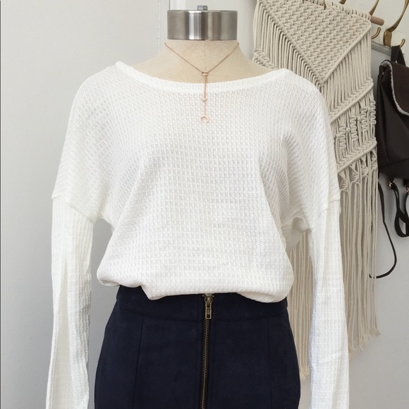 ❗️One Left❗️NWT White waffle knot back - Picture 2 of 8